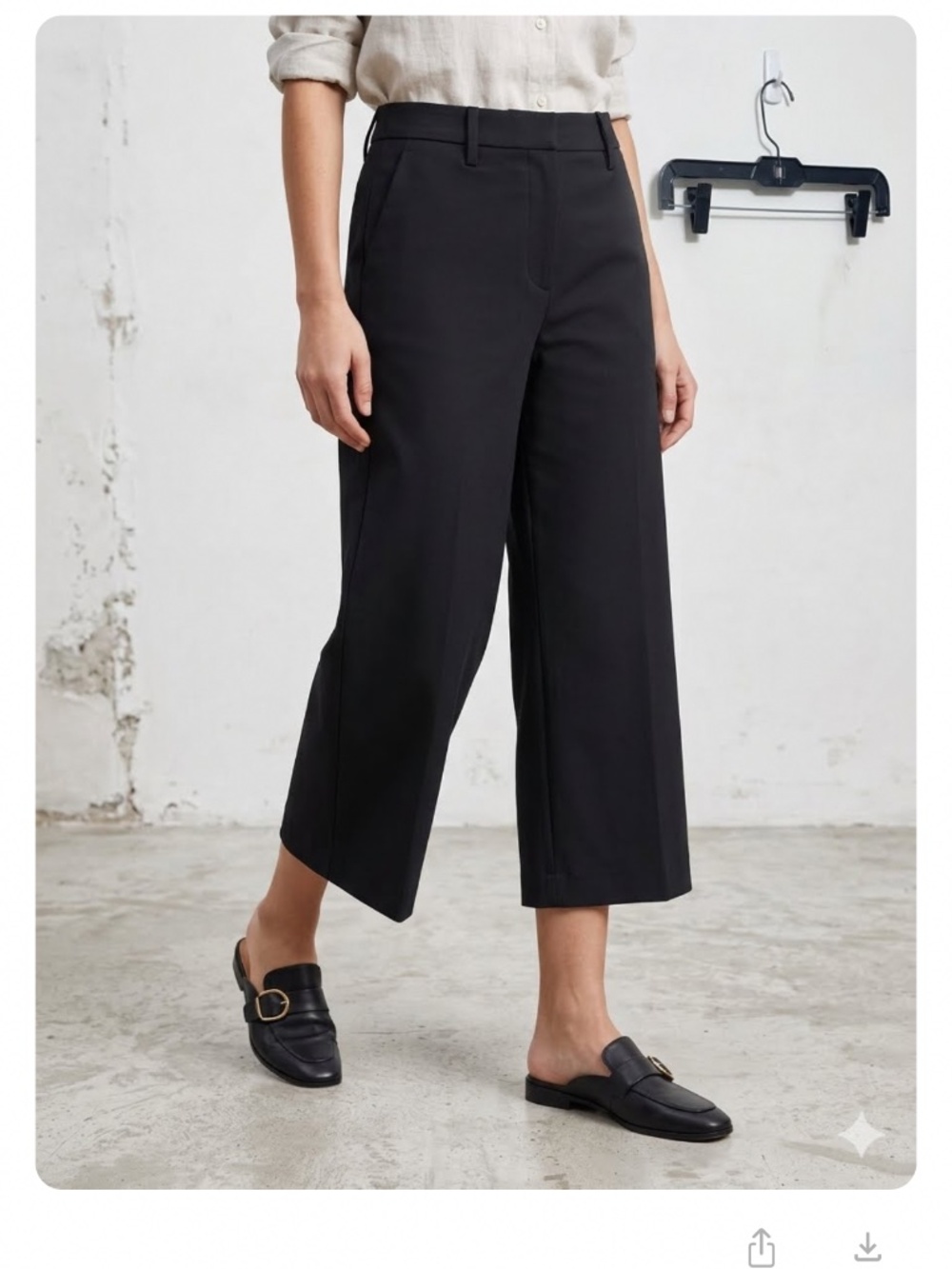 Banana Republic Petit Wide-Leg Cropped Pant size 2 P